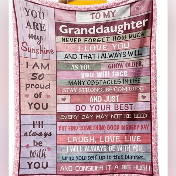 To my granddaughter throw blanket new - Picture 1 of 2